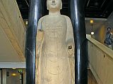 British Museum Top 20 09 Marble Buddha Amitabha 9. Amitabha - North China, 585AD, 5.8m high. This marble statue of the Meditation Buddha of the west has a very solid form and drapery in extremely flat folds.